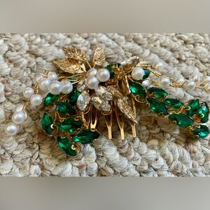 Green & Gold Hair Accessory